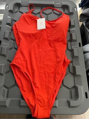 Andie Bright Red One-Piece Swimsuit Amalfi L